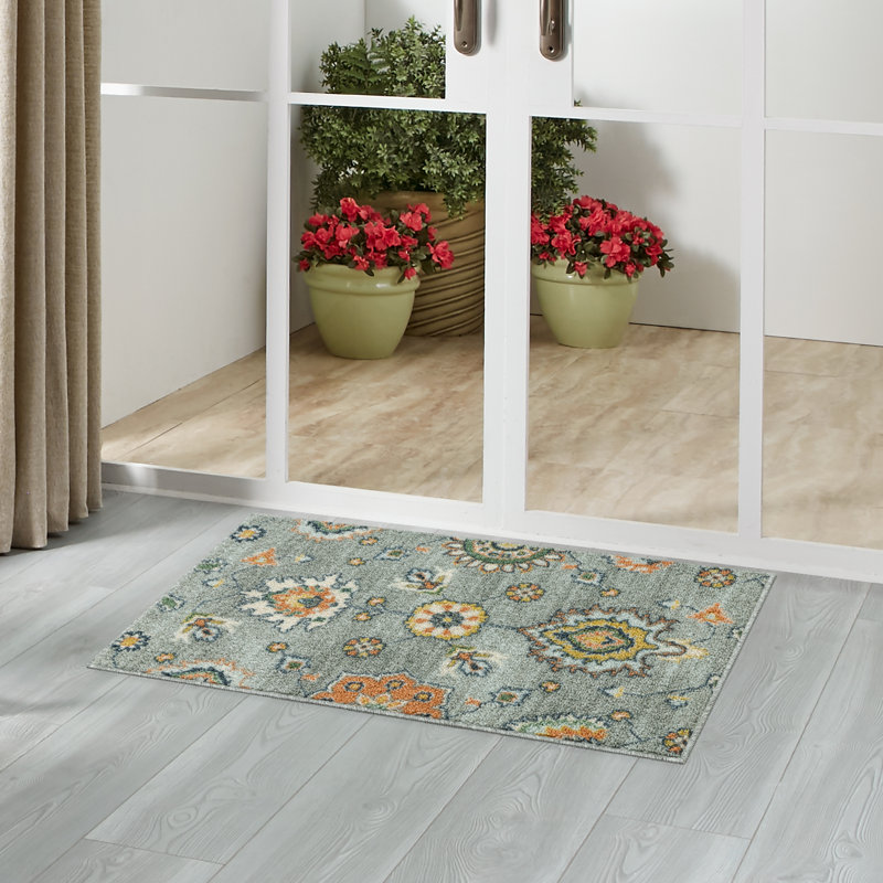 Damask Indoor Rug, Rectangle 1'8 x 2'10"
