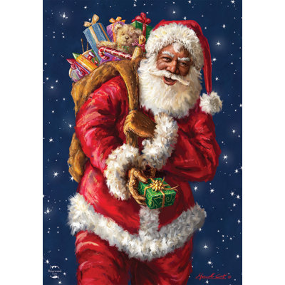 Black Santa Claus Domnic Garden Flag
