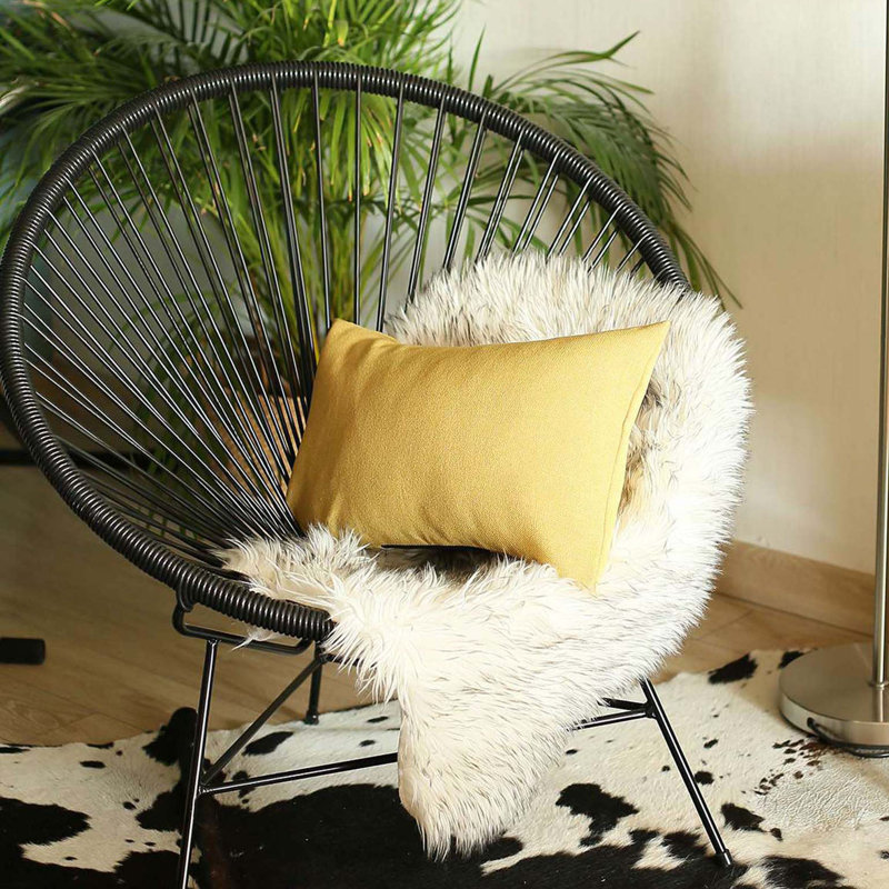  Coussin décoratif 12 "X 20", Gris, Polyester/ Bourre en polyester