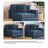 Milbrey Upholstered Navy Corduroy Armchair with Pillow Back and Solid Wood Legs-289040734-278376027