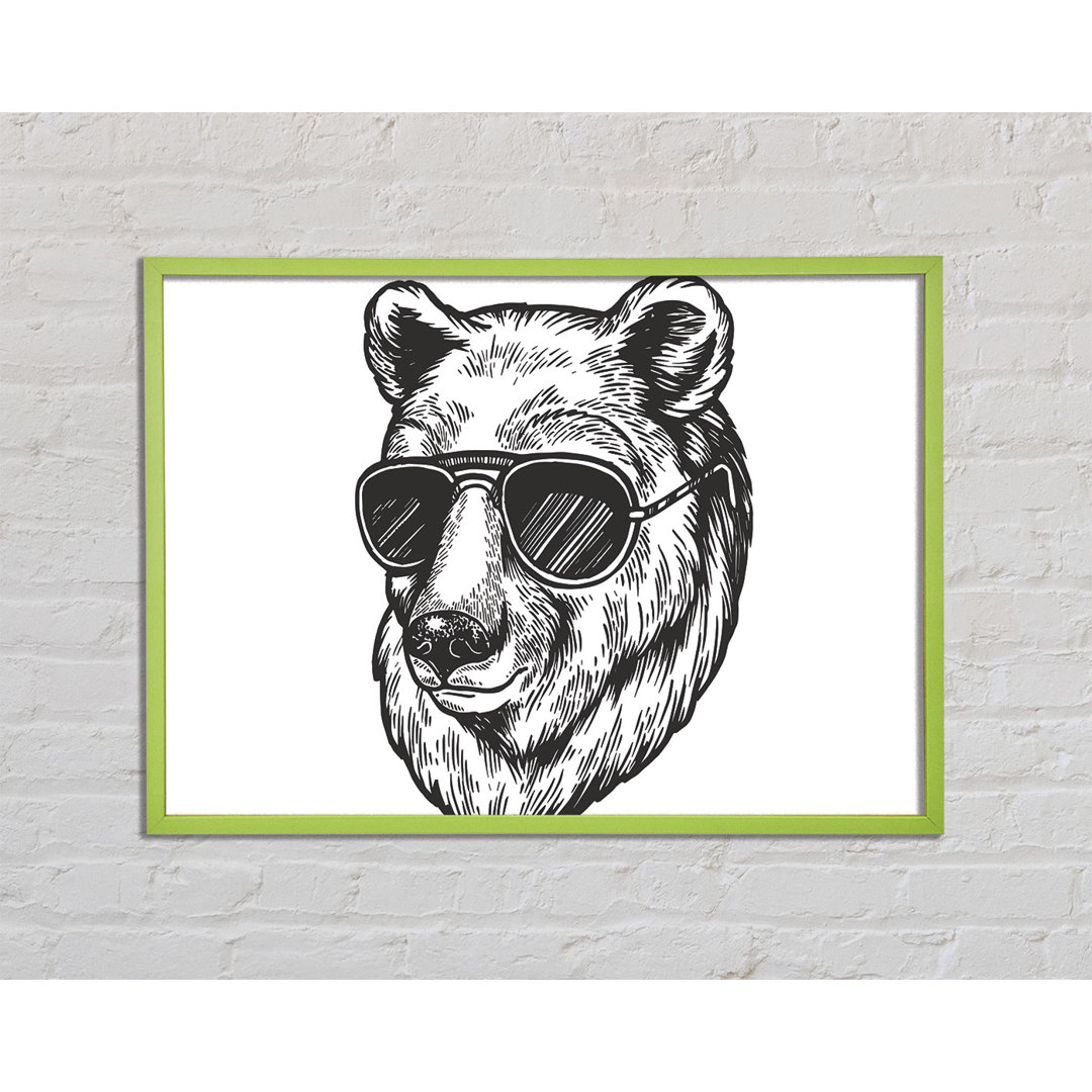 Gerahmtes Poster Gaerwyn Bear Sunglasses Chill