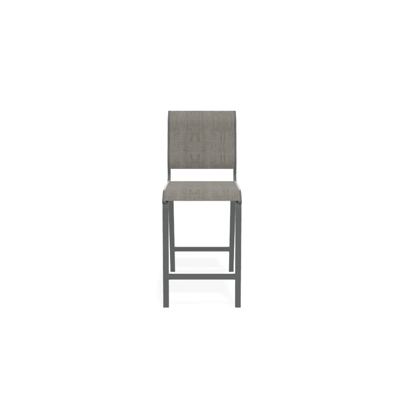 Tabouret de bar 26 po Holna, Graphite texturé, Fumée