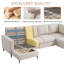 312cm Wide 5 Seater Corner Sofa Bed, L-Shaped Sectional with Pull-Out Sleeper, Reversible Chaise