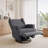 Upholstered Classic Wing Back Manual Handle Swivel Rock Glider Recliner-303197361