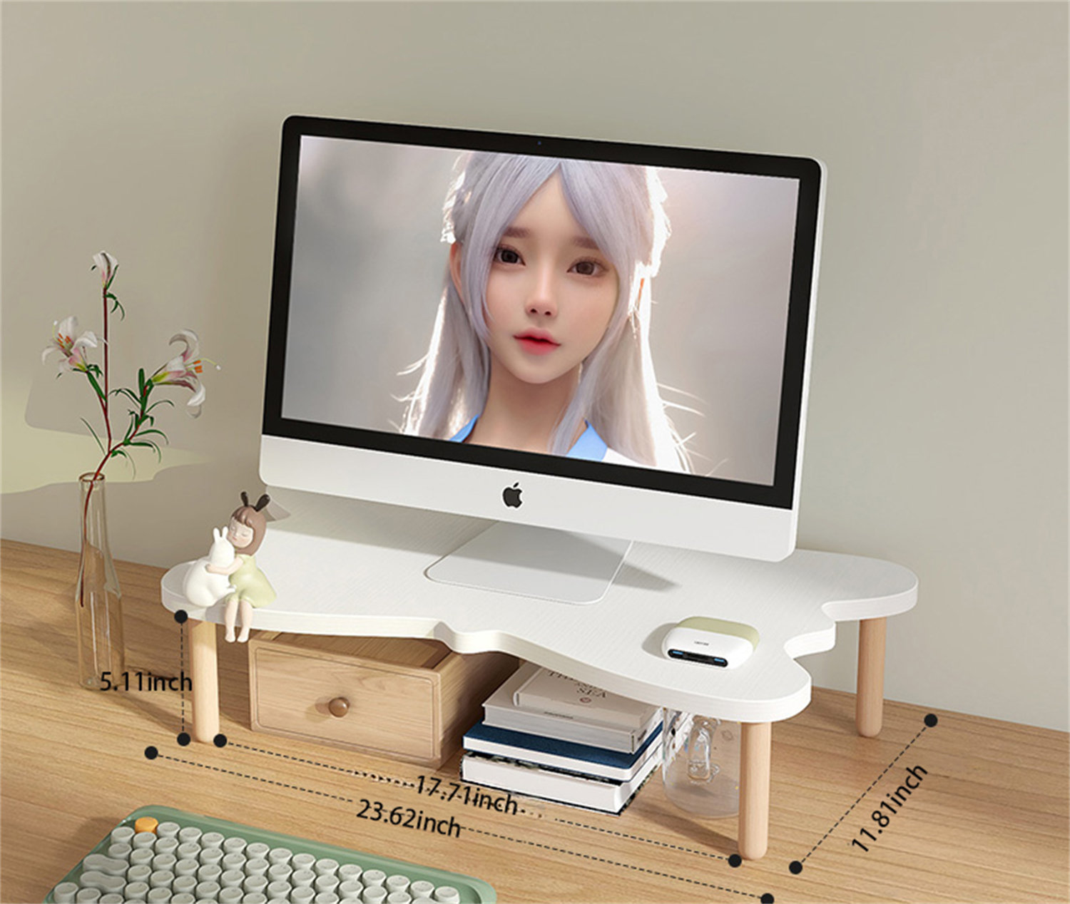 Orren Ellis Butterfly-Shaped Desktop Computer Monitor Riser - Wayfair ...