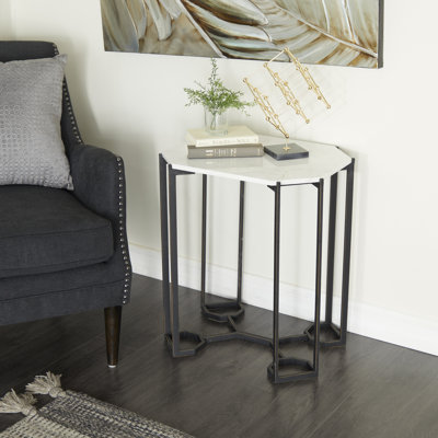 Adelmis Marble Top End Table