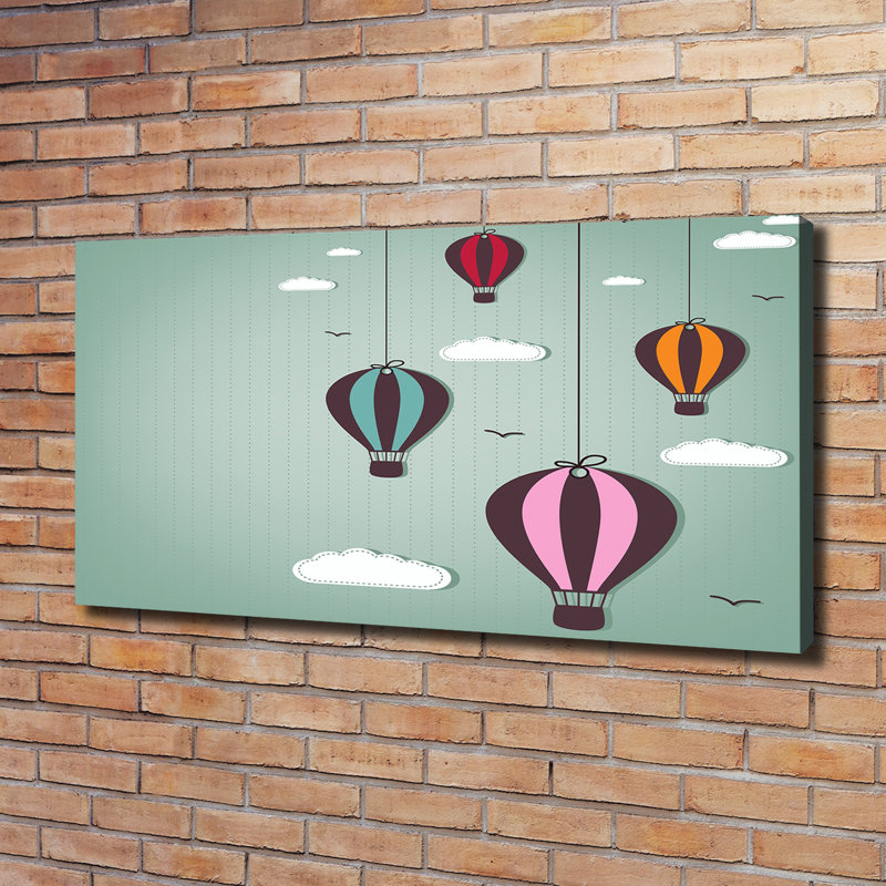 Flying Balloons - Wrapped Canvas Print