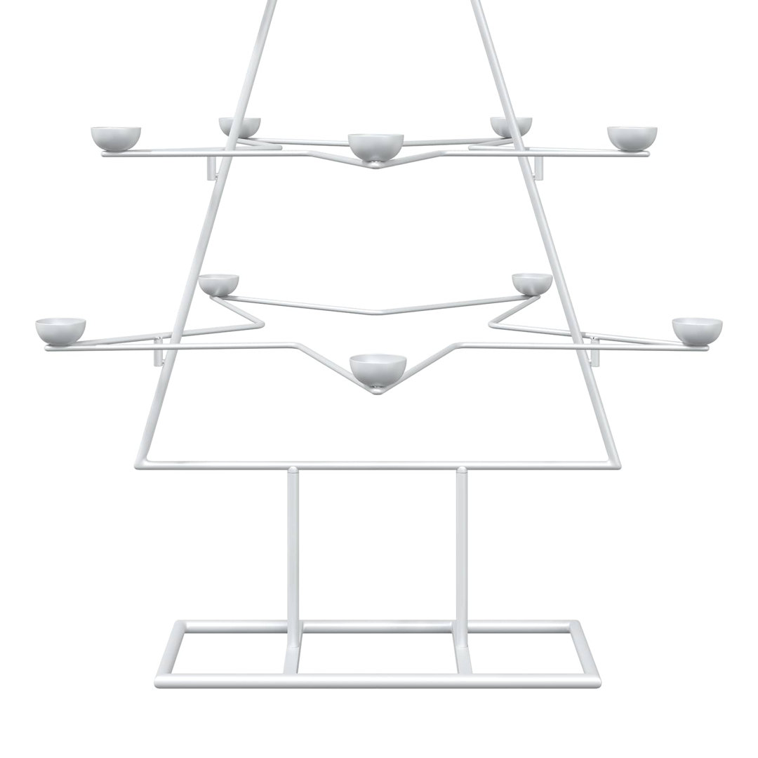 Vidaxl (White, 140 Cm) Metal Christmas Tree For Decoration Outdoor Artificial Xmas Tree Black - Image 3
