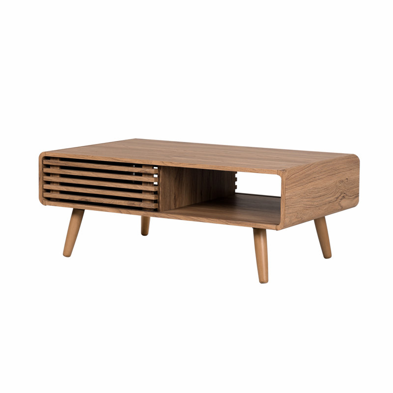 Bria 3-Piece Living Room Table Set, Walnut, 3 Pieces: Console Table, Coffee Table, End Table