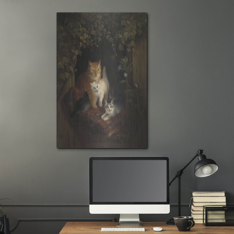 " Cat With Kittens " by MASTERS, 36" H x 24" W