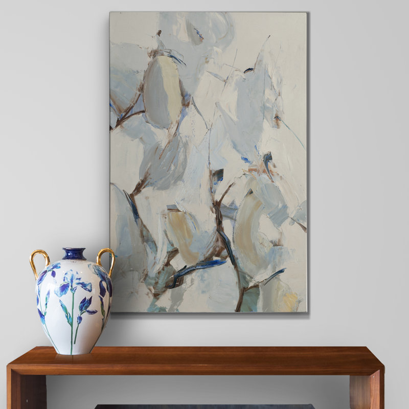 Vent et poirier - reproduction d'art sur toile tendue, H 48 po x l 36 po x P 1 po