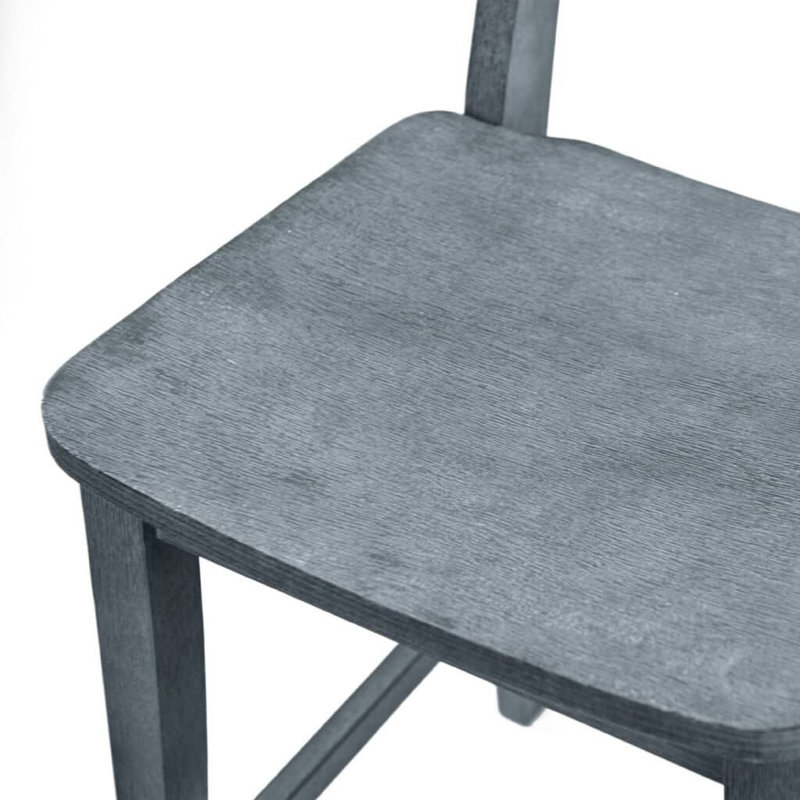 Tabouret de comptoir Tori, dossier et siège courbés, repose-pieds, gris anthracite, Gris anthracite