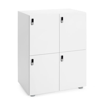 POPPIN Stash 4-Door Locker, White