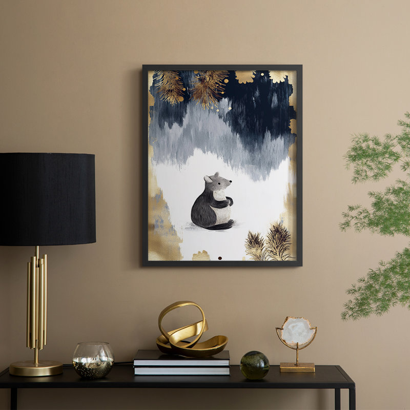 «Christmas Holiday Art CLII», reproduction d'art encadrée, Noir, noir, noir, noir, H 15 po x l 12 po