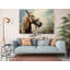 Reproduction d'art sur toile, beau cheval brun-930051771
