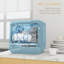Portable Countertop Dishwasher 4 Place Settings with 90-Min Dry & 7-Day Storage, Mini Dishwasher with 6L Tank & Dual Water Supply, 6 Wash Programs incl Fruit Mode for Small Household – Silver-130037440