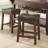 Boneta Kona 24" Tall Backless Counter Stool, Raisin