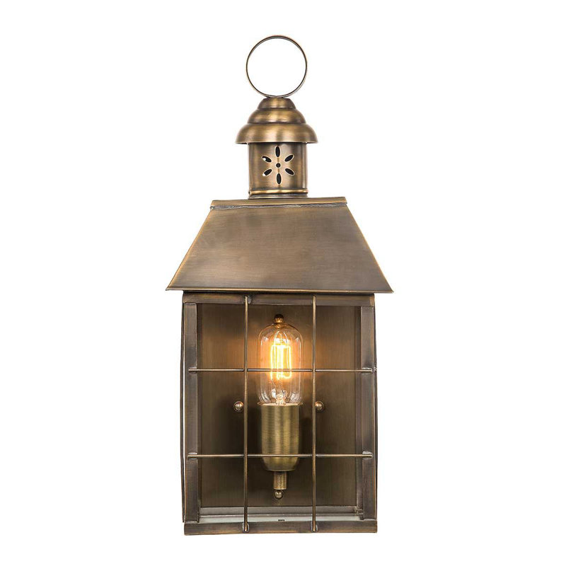 Weybridge 46.5cm H Outdoor Wall Lantern, Solid Brass
