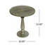 Table ajustée en bois et métal blanc