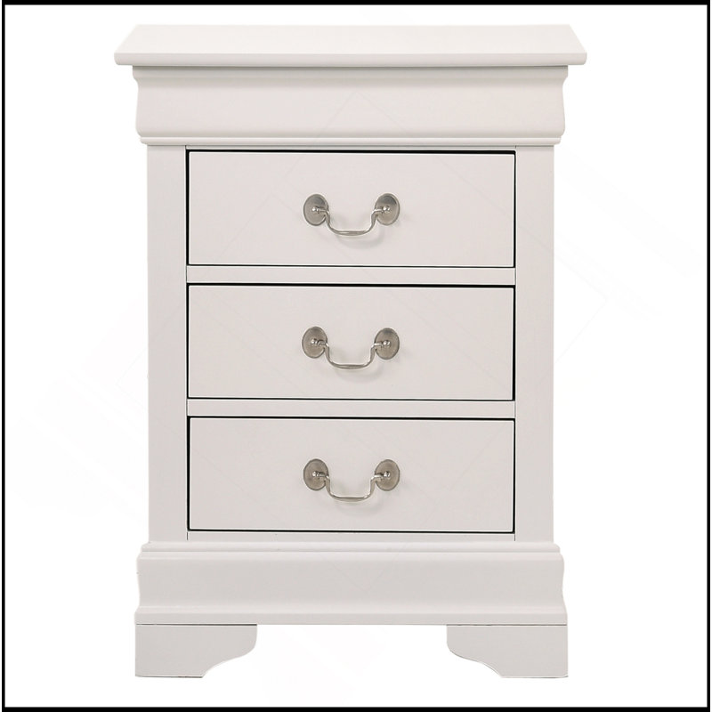 Table de chevet charmante avec une élégance intemporelle, Blanc