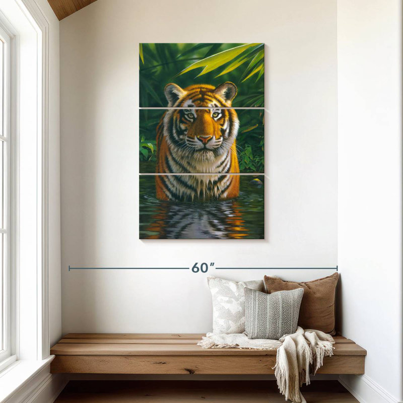 Brampt Tiger Pool, 50" H x 32" W
