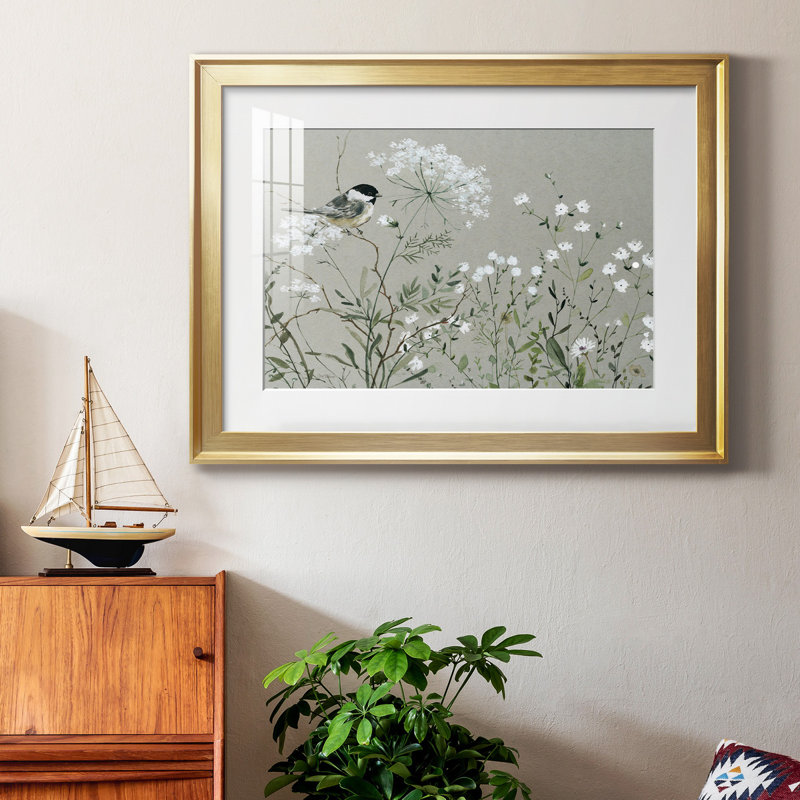 " Bouquet Of Grace Meadow I ", Gold, 30.5" H x 22.5" W x 1" D