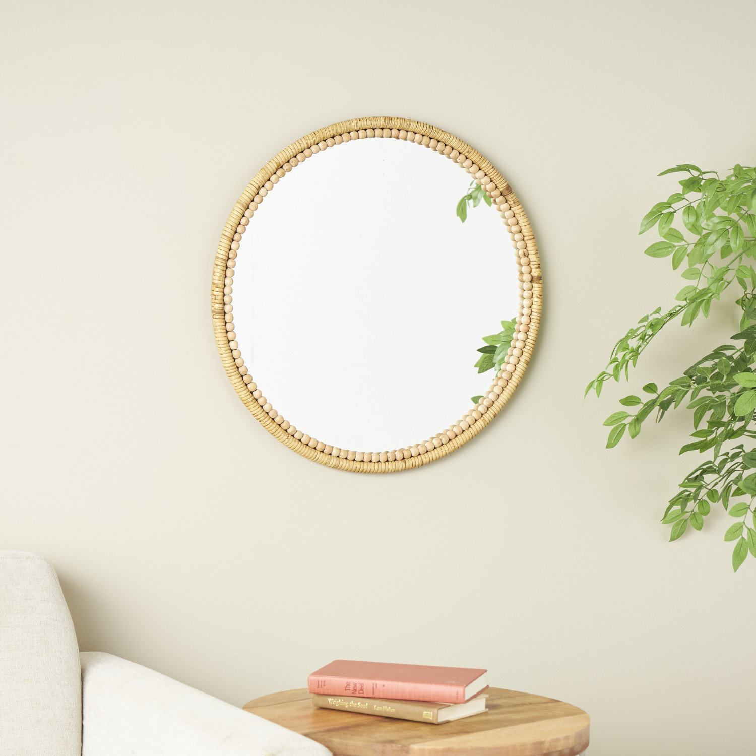 Marilou Bamboo / Rattan Wall Mirror, Round