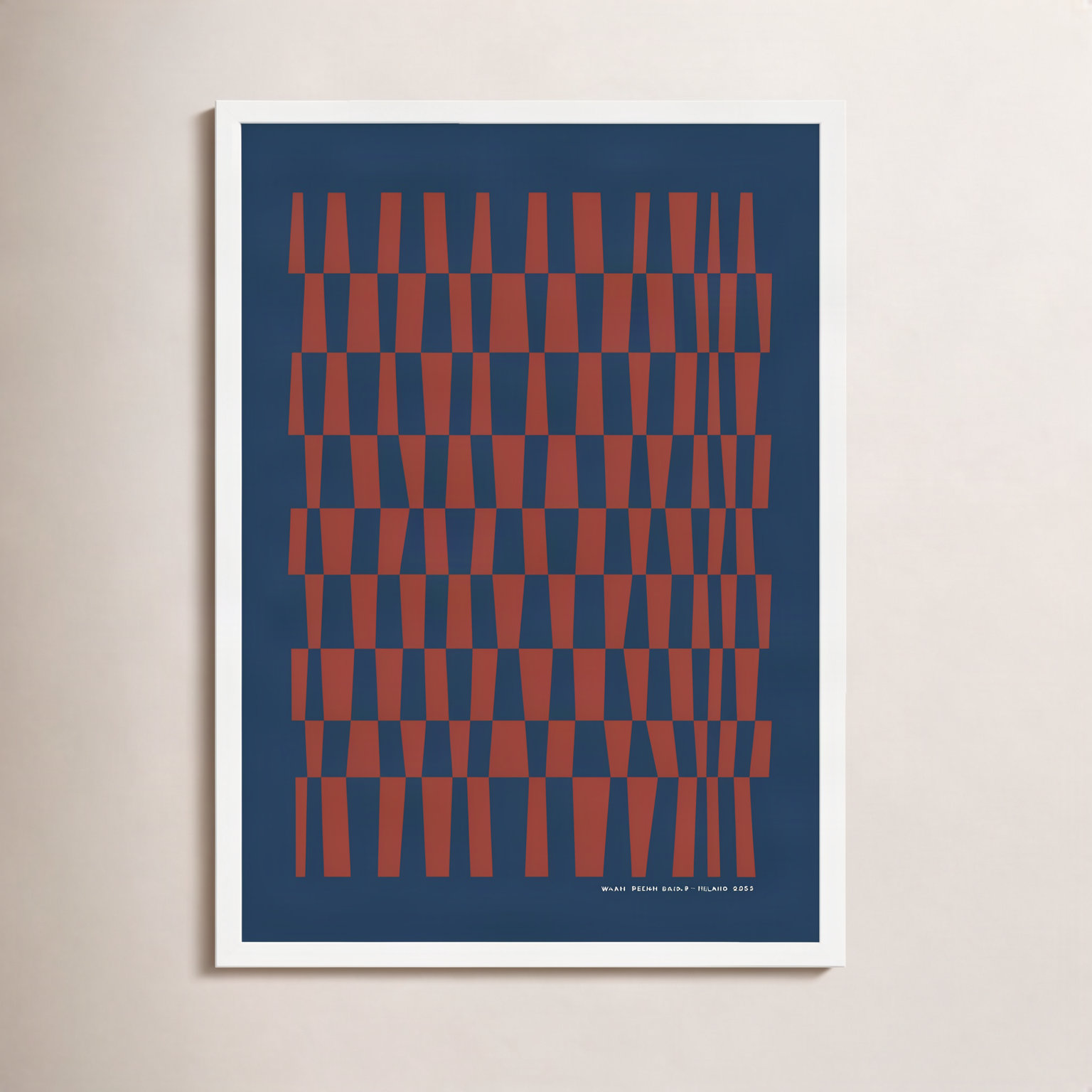 Vibrant Intersections 6 Print, White Framed, 30" H x 21" W