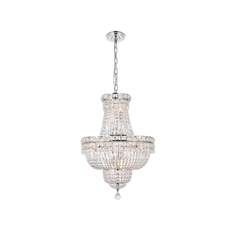 Stinnett 12 - Light Empire Chandelier, Chrome, Royal Cut