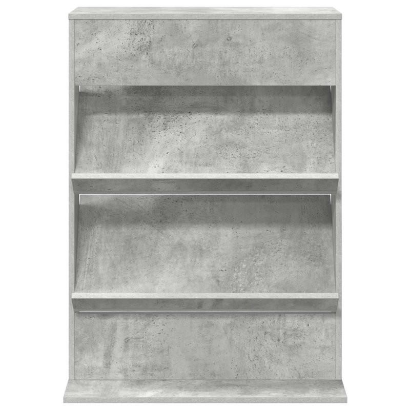 Wood Free Standing Magazine Rack, Concrete Grey