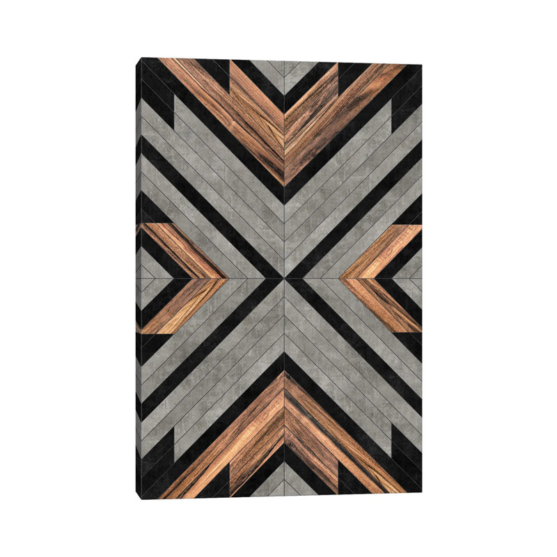 Urban Tribal Pattern No.2 by Zoltan Ratko - Print on Canvas, Wrapped Canvas, 30.48cm H x 20.32cm W x 1.91cm D