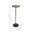 Metal and Marble 21"H Side Drink Table for Elegant and Functional Accent-1769802319