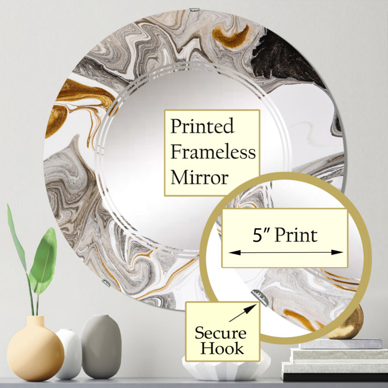 Circle Mirror, 24" x 24"