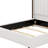 Tall Headboard Upholstered Bed With Vertical Striped And Wingback Design