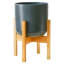 Lisbon Indoor Plant Pot with Wooden Stand-245950885-245950887