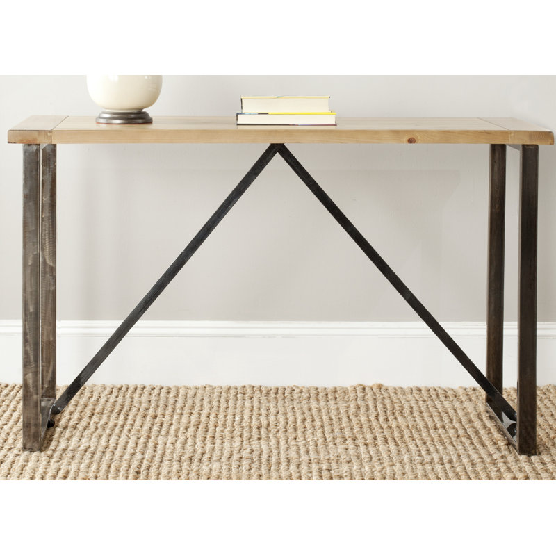 Aniyah 48.7'' Solid Wood Top Console Table