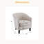 Fauteuil demi-tonneau rembourré à rayures