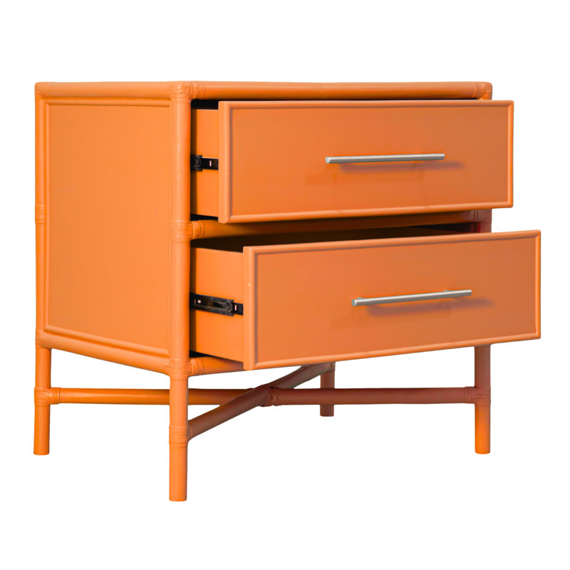Venice 2 - Drawer Nightstand, Citrus Orange
