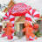 Christmas Inflatable 9.6 FT Christmas Archway Inflatable Gingerbread Inflatable Arch with Built-in LEDs
