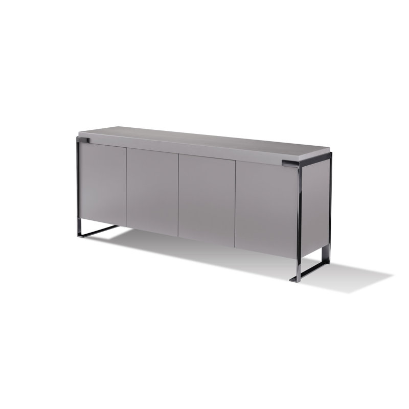 Buffet de 72 po de largeur Eakly, Gris foncé mat