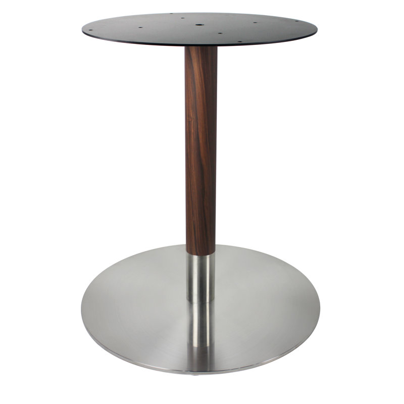 Table de salle à manger Tango, Blanc, Brossé/Noyer, 42,5 po H x 32 po L x 32 po l