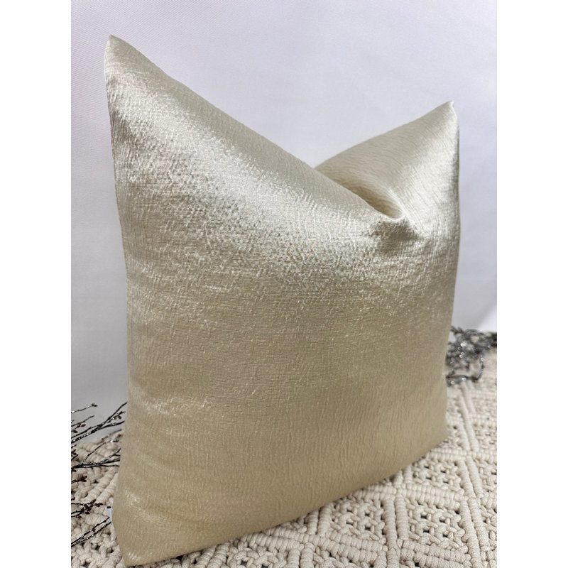 Abstract Square Cushion Cover, Silver