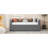 Gray Velvet Twin Daybed With Ergonomic And 2 Drawers For Added Storage Back, Contemporary Style-747278398