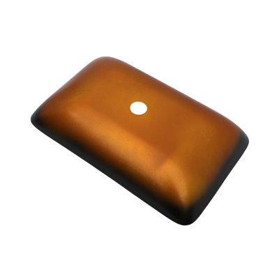 Lavabo de salle de bain vasque rectangulaire en verre 22 "x 14,2" avec bonde escamotable