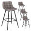 Upholstered Counter Stool with Metal Frame-61601234-135456942