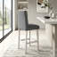 Ensemble de 4 chaises à hauteur de comptoir gris argenté-858524692