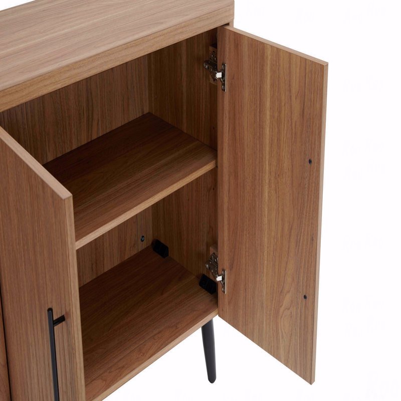 Armoire d'appoint cannelée 31 ", Brun