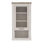Modern Farmhouse Style Wall Hanging Shelf, 1 Glass Door, Engineered Wood, White Pine/Light Oak Decor, 71.2 cm W x 136.5 cm H x 24.4 cm D