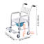 Bedside Commode Chair with 4 Wheels 4-in-1 Raised Toilet Seat 350 lbs