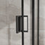 Porte de douche coulissante avec base de douche blanche